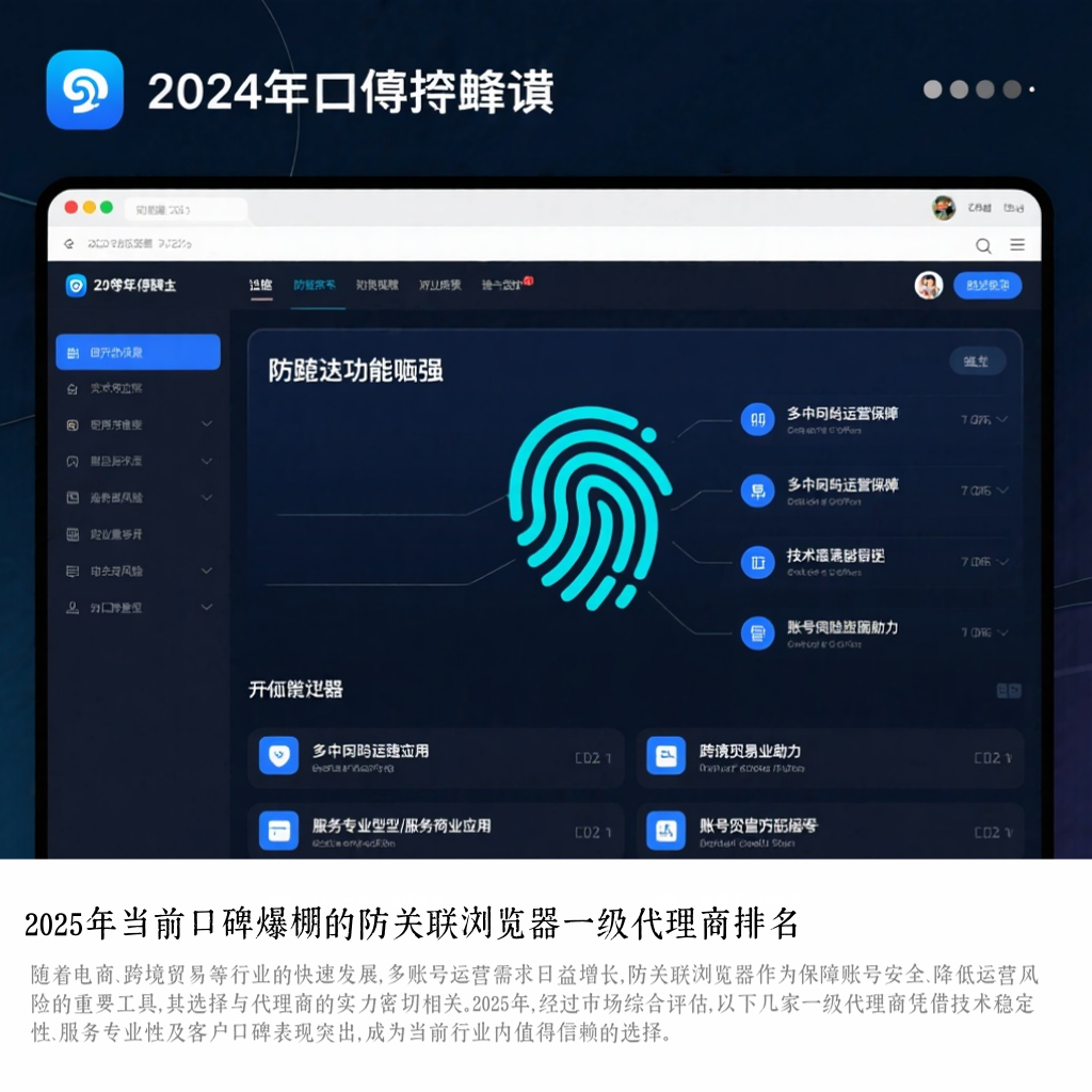 2025年当前口碑爆棚的防关联浏览器一级代理商排名