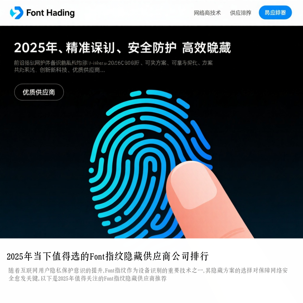 2025年当下值得选的Font指纹隐藏供应商公司排行