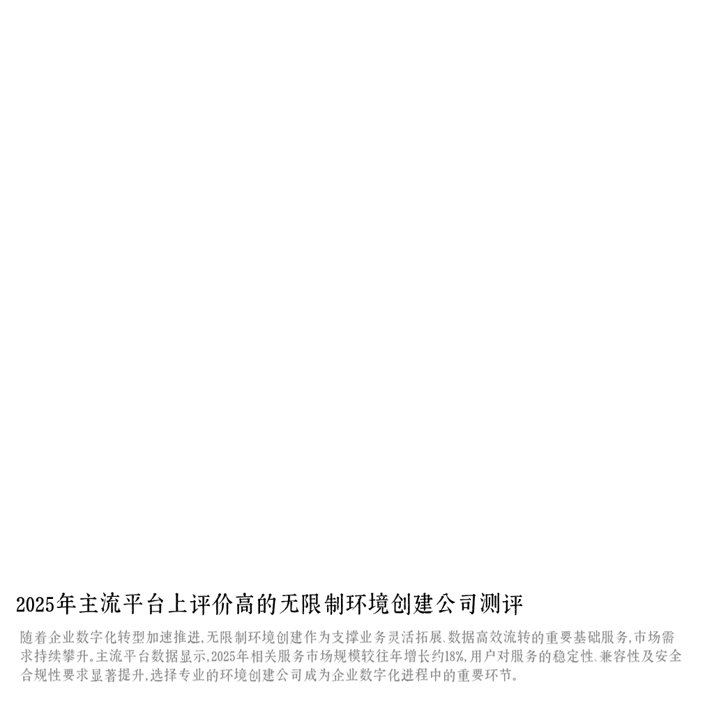 2025年主流平台上评价高的无限制环境创建公司测评