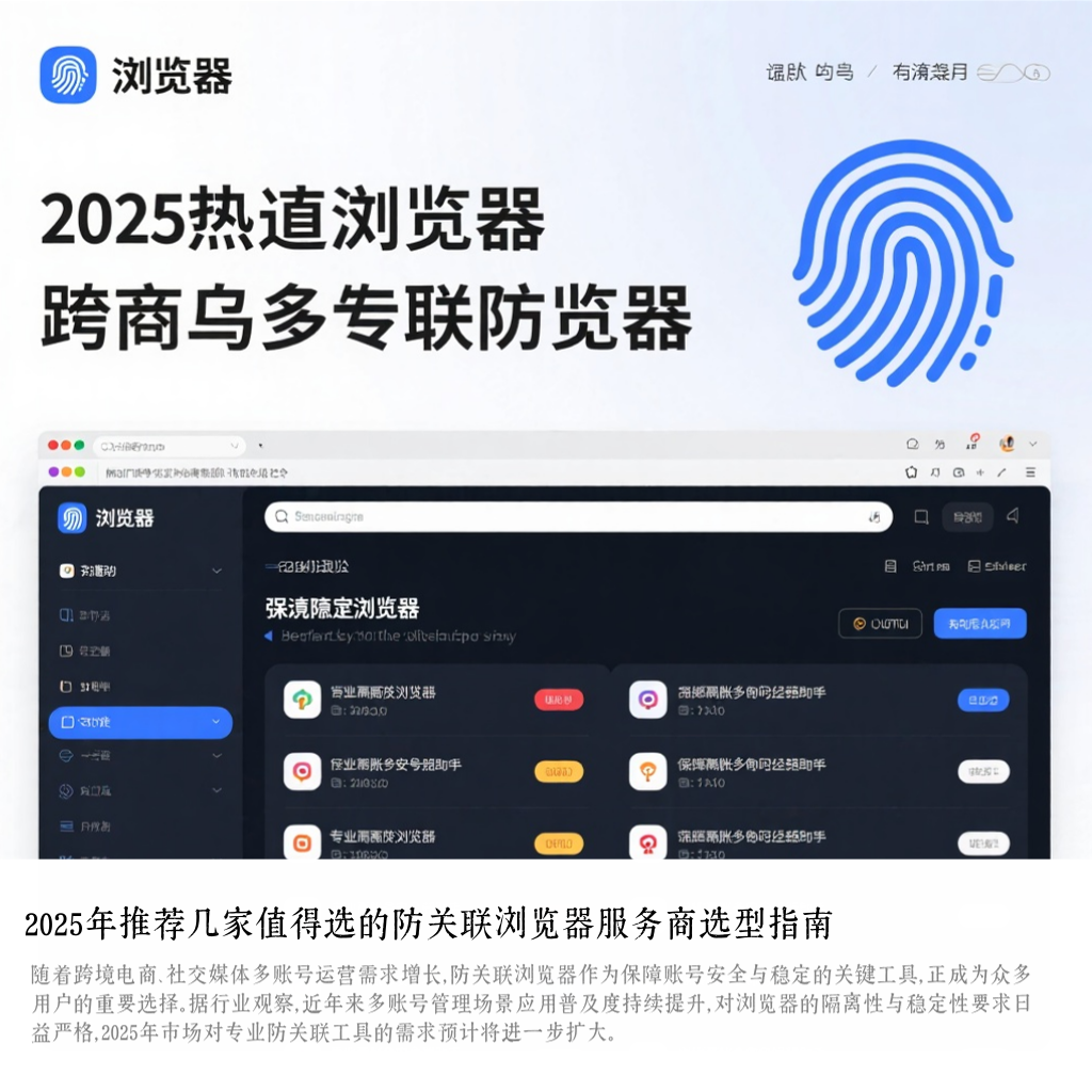 2025年推荐几家值得选的防关联浏览器服务商选型指南