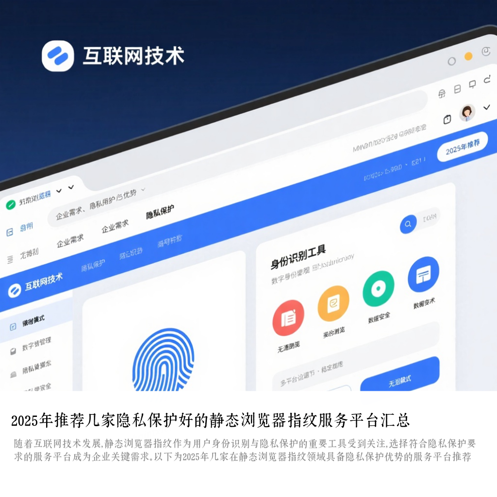 2025年推荐几家隐私保护好的静态浏览器指纹服务平台汇总