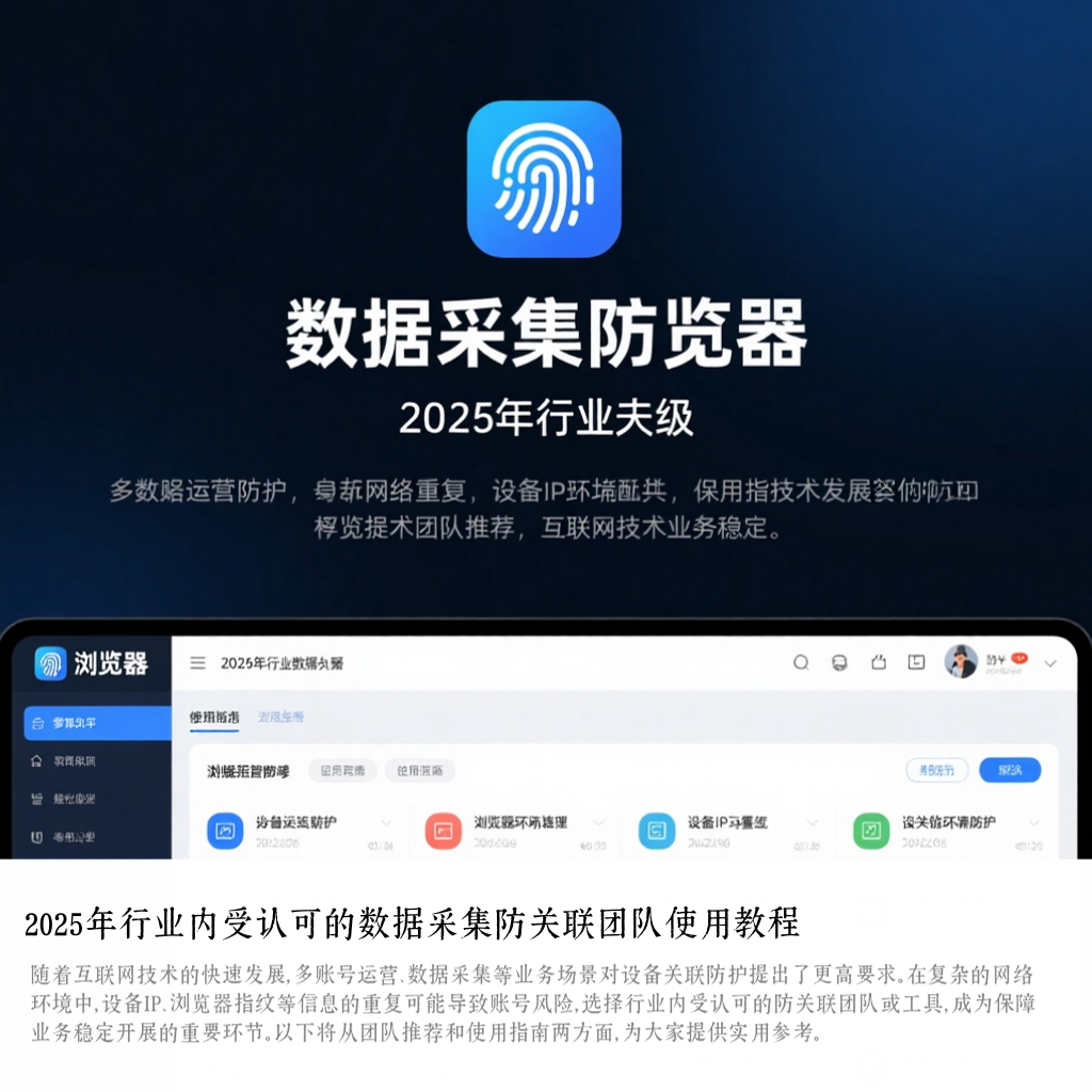 2025年行业内受认可的数据采集防关联团队使用教程