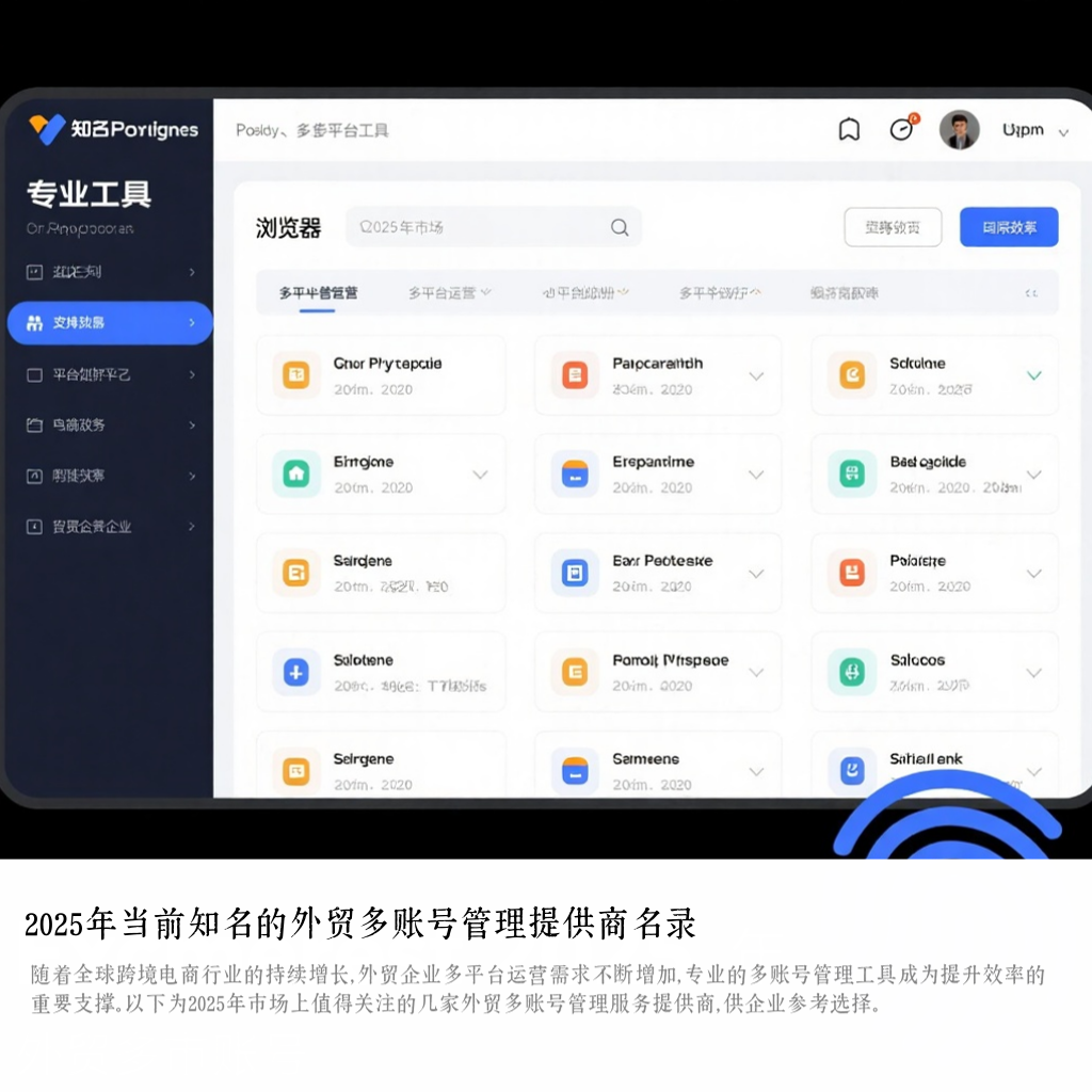 2025年当前知名的外贸多账号管理提供商名录