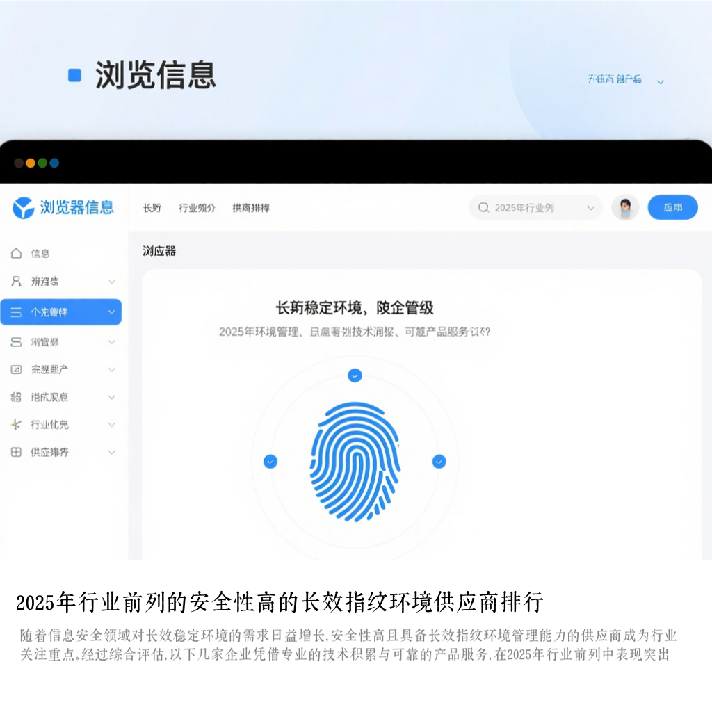 2025年行业前列的安全性高的长效指纹环境供应商排行