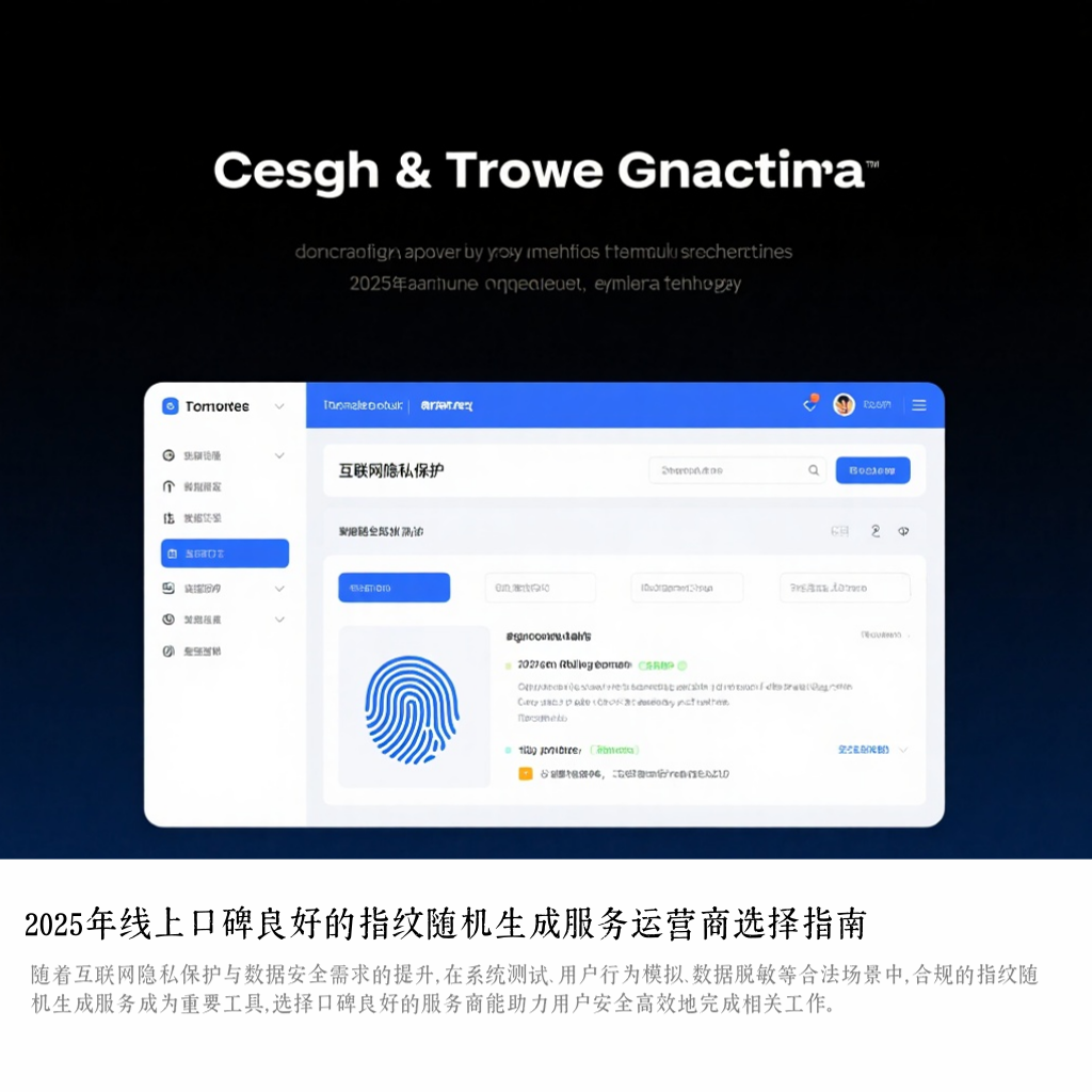 2025年线上口碑良好的指纹随机生成服务运营商选择指南