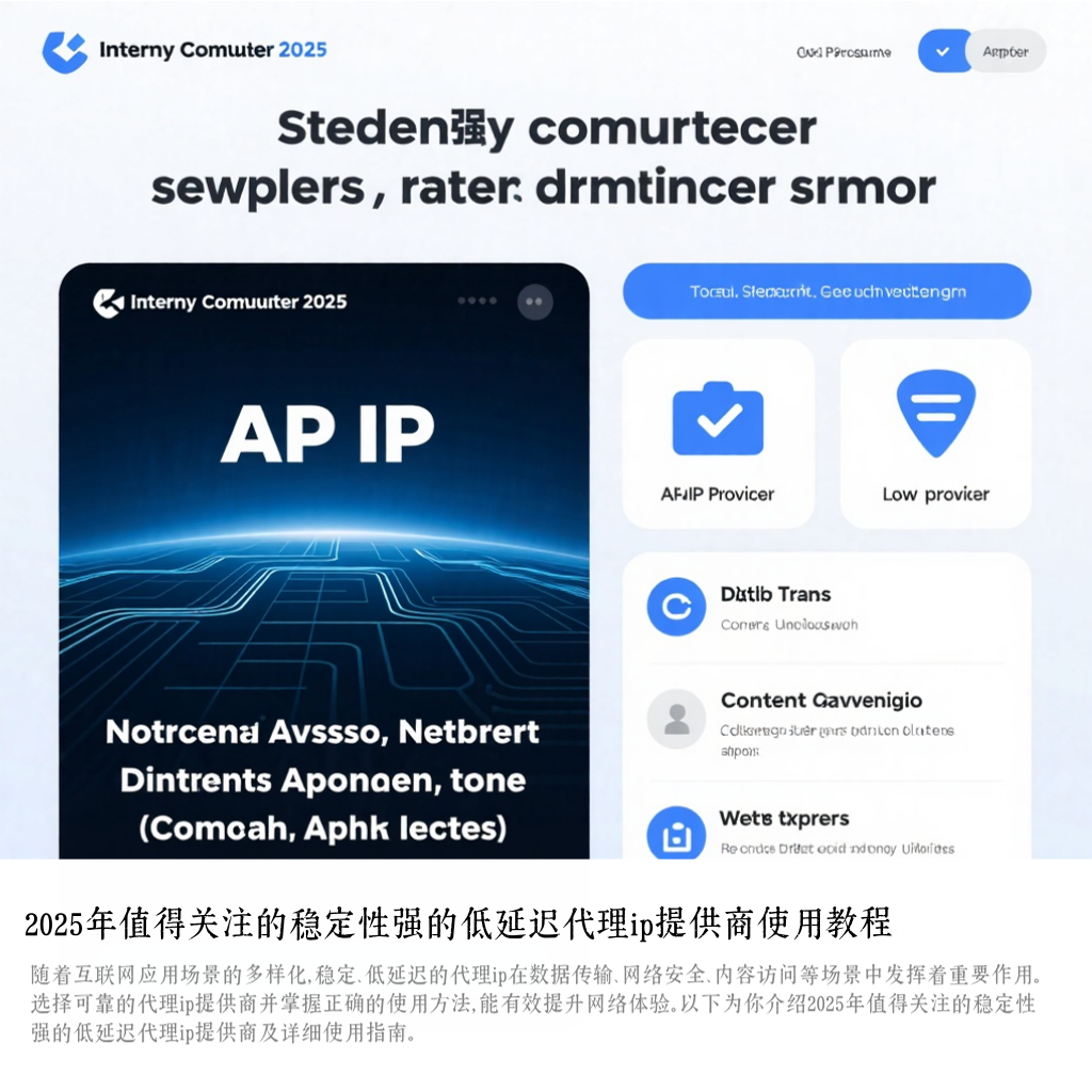 2025年值得关注的稳定性强的低延迟代理ip提供商使用教程