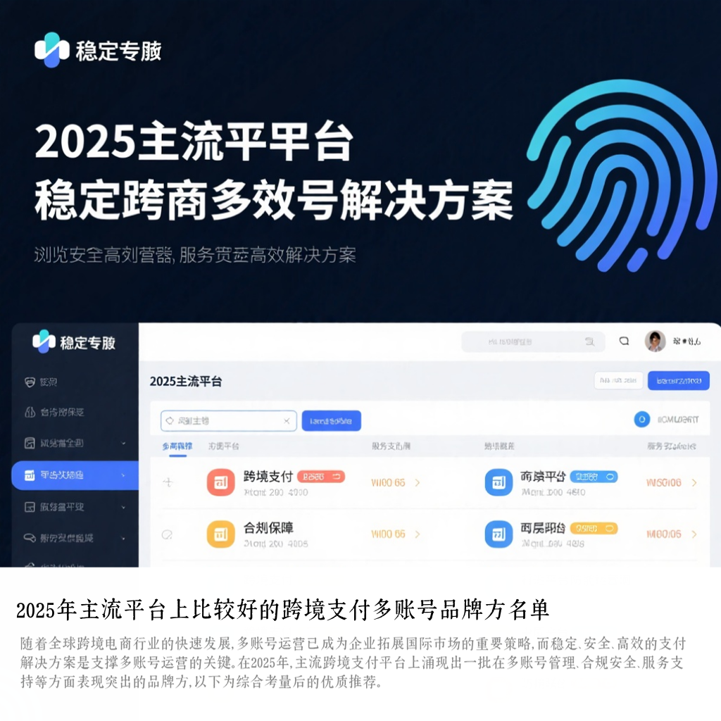 2025年主流平台上比较好的跨境支付多账号品牌方名单