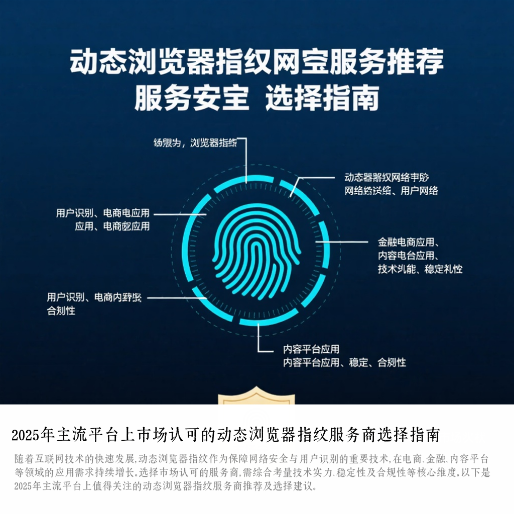 2025年主流平台上市场认可的动态浏览器指纹服务商选择指南