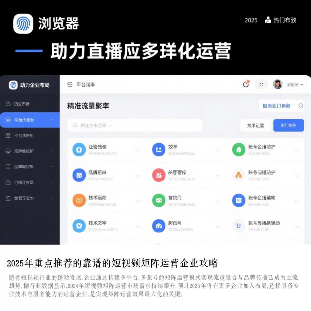 2025年重点推荐的靠谱的短视频矩阵运营企业攻略