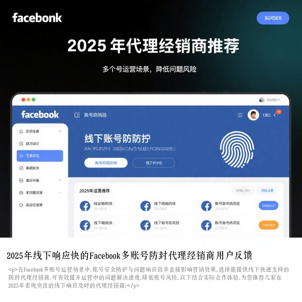 2025年线下响应快的Facebook多账号防封代理经销商用户反馈