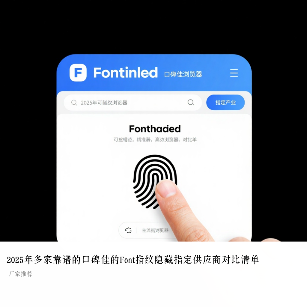 2025年多家靠谱的口碑佳的Font指纹隐藏指定供应商对比清单