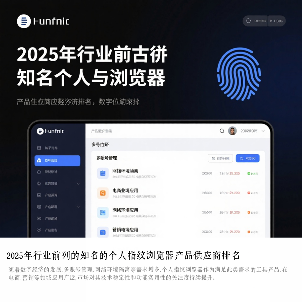 2025年行业前列的知名的个人指纹浏览器产品供应商排名