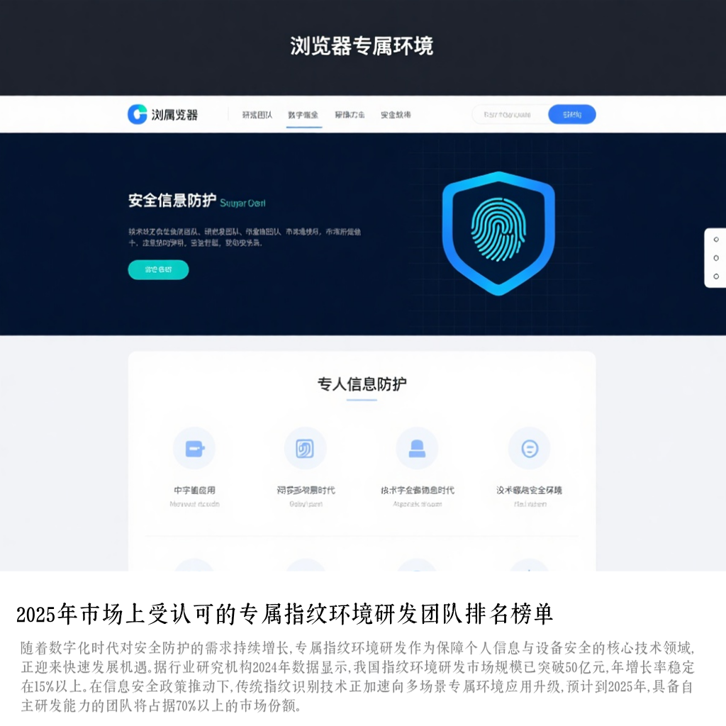 2025年市场上受认可的专属指纹环境研发团队排名榜单
