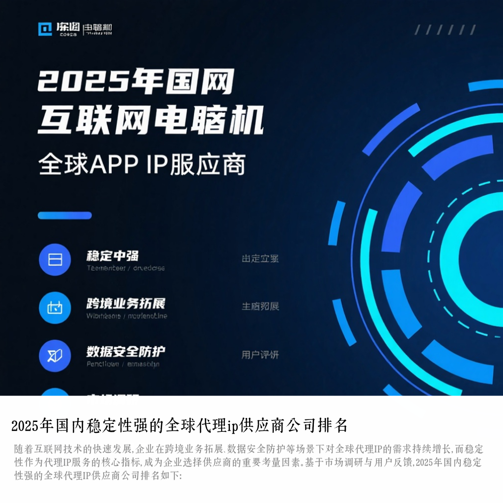 2025年国内稳定性强的全球代理ip供应商公司排名