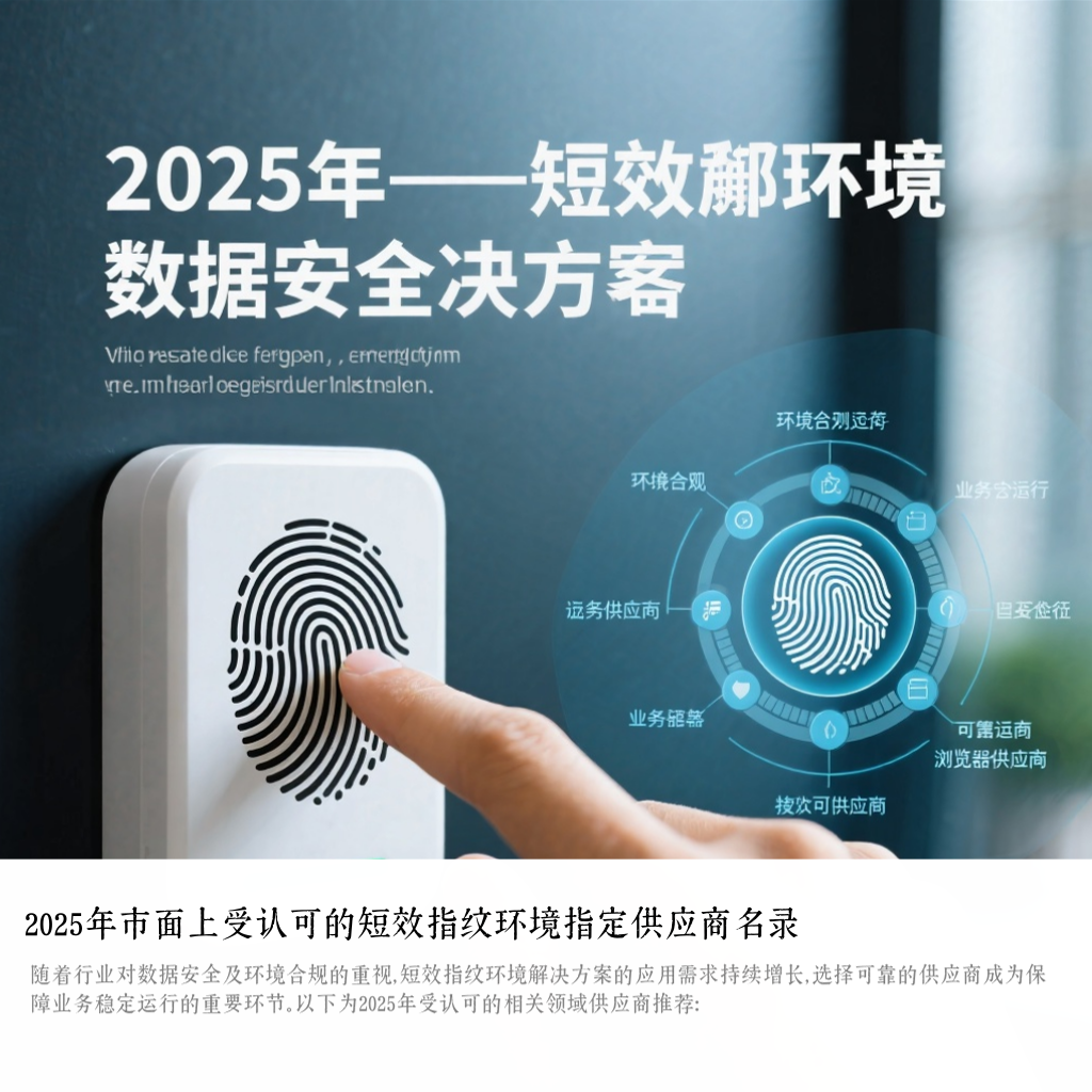 2025年市面上受认可的短效指纹环境指定供应商名录
