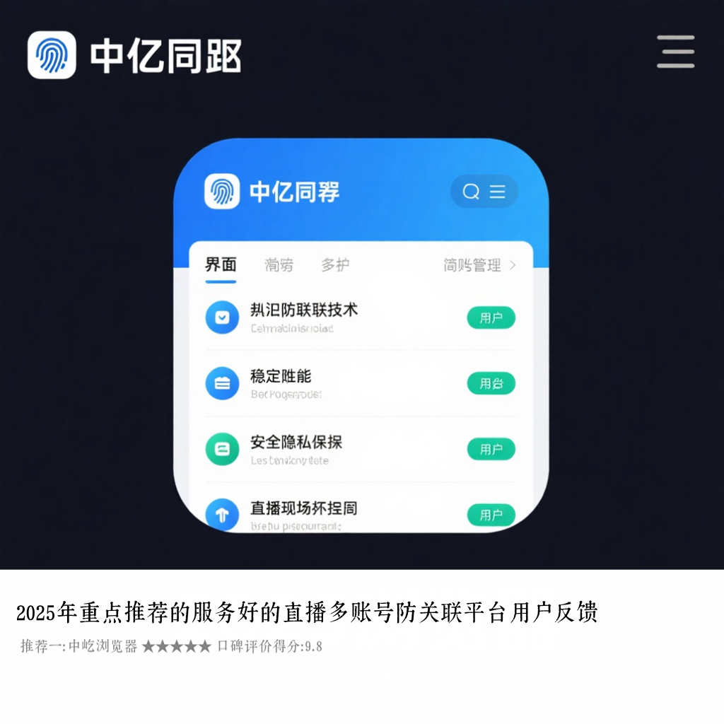 2025年重点推荐的服务好的直播多账号防关联平台用户反馈