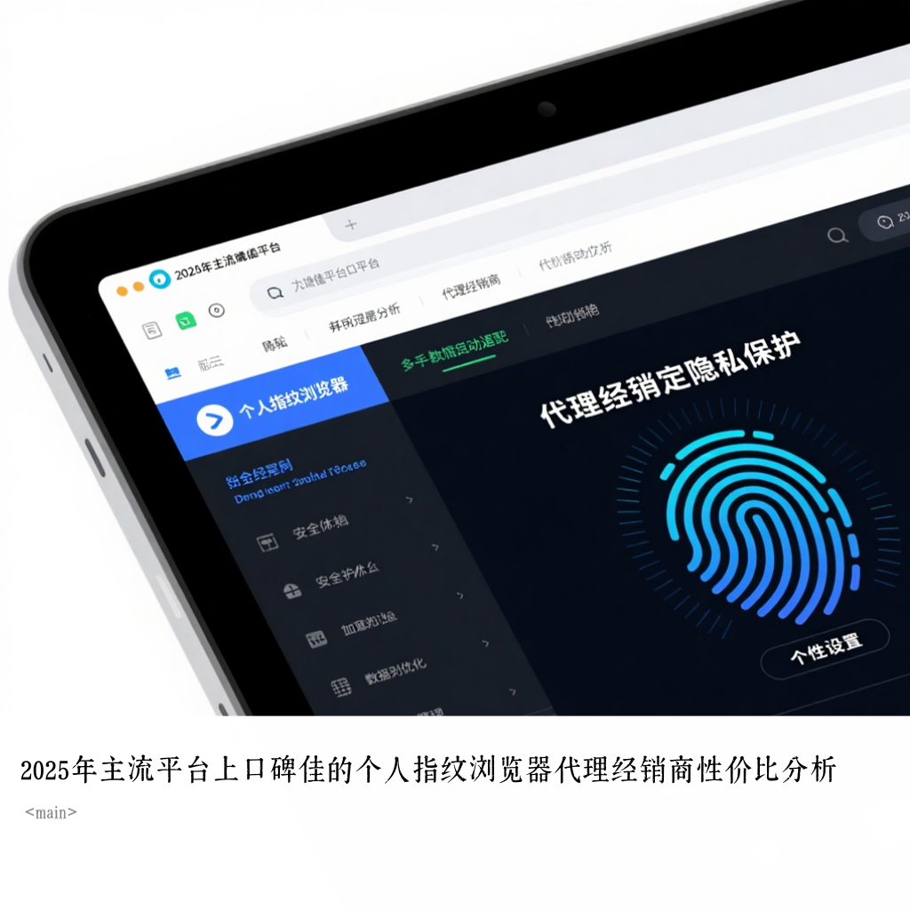 2025年主流平台上口碑佳的个人指纹浏览器代理经销商性价比分析