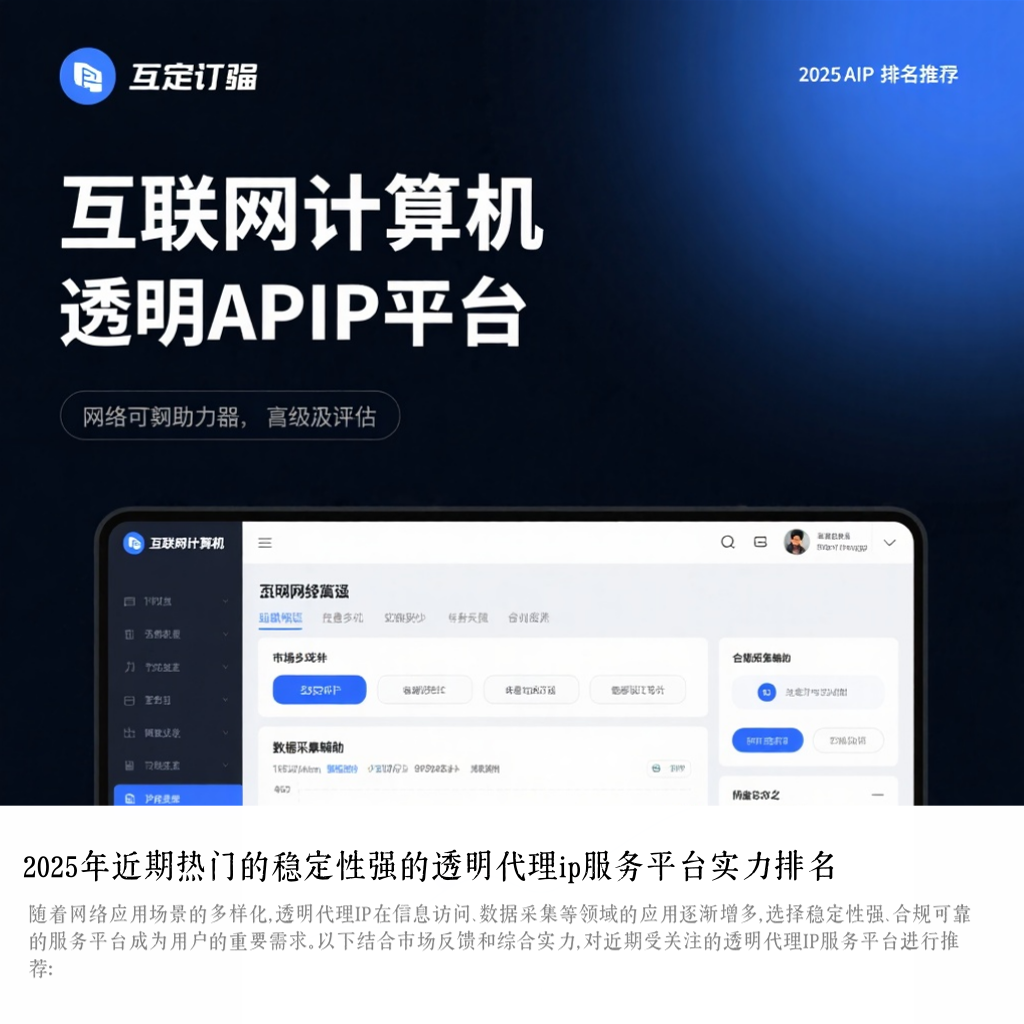 2025年近期热门的稳定性强的透明代理ip服务平台实力排名