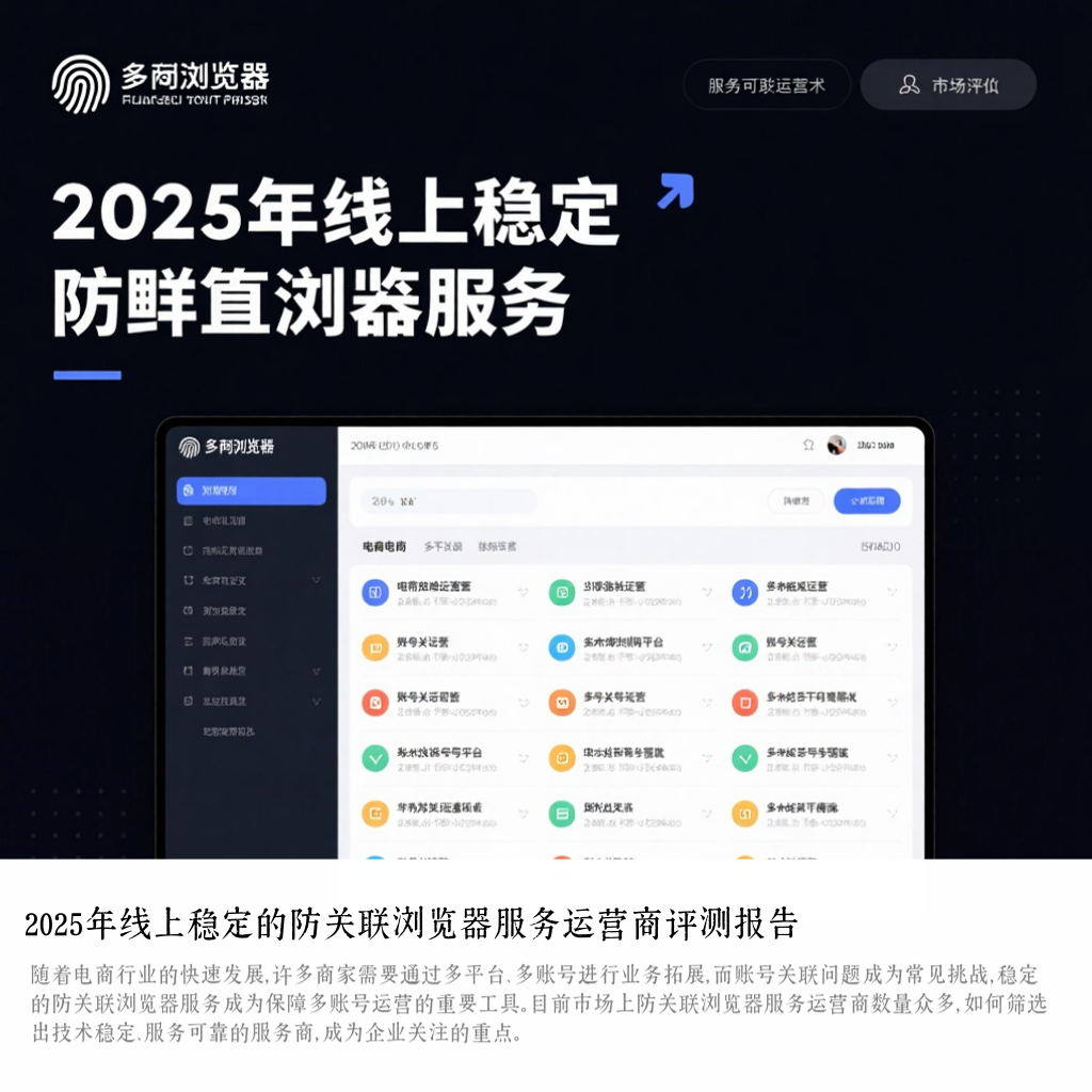2025年线上稳定的防关联浏览器服务运营商评测报告