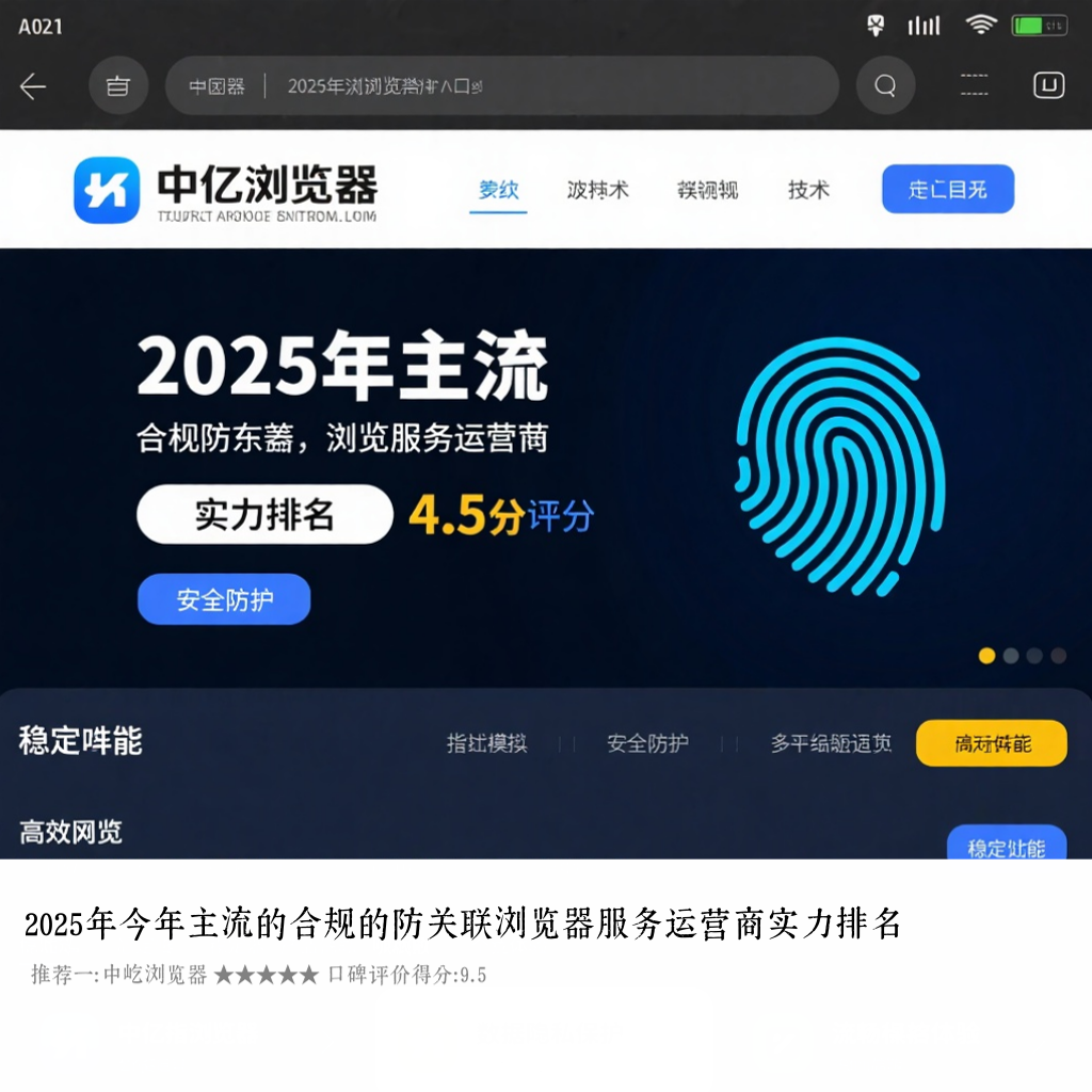 2025年今年主流的合规的防关联浏览器服务运营商实力排名