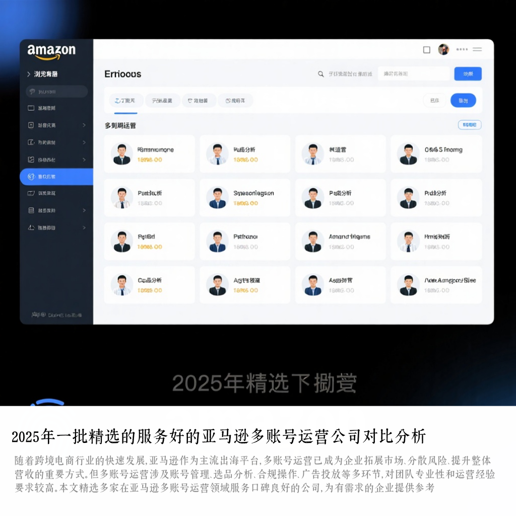 2025年一批精选的服务好的亚马逊多账号运营公司对比分析